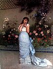 Auguste Toulmouche Famous Paintings - An Elegant Beauty